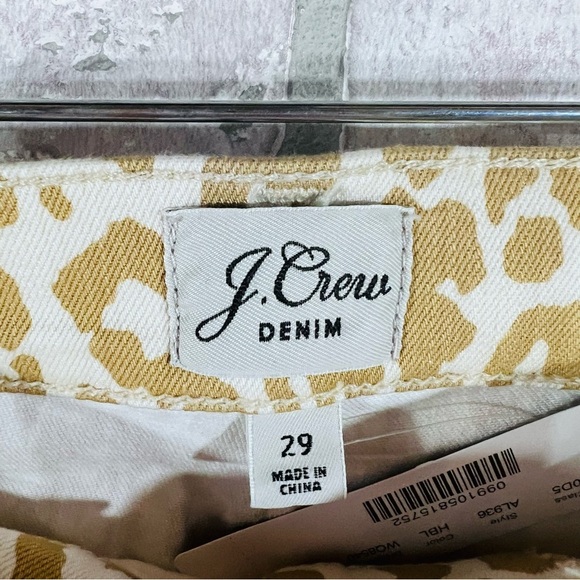 J. Crew NWT 10” High Rise Toothpick Skinny Jeans in Safari Leopard Print Size 29 - Picture 12 of 13